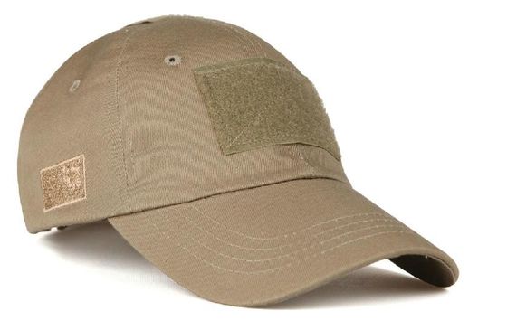 หมวกเบสบอลยุทธวิธี Velcro Patches 100% Cotton 56cm Curve Brim