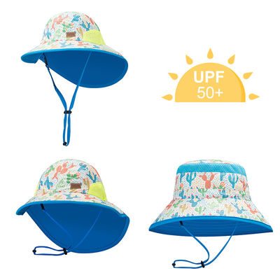 OEM ODM Summer Floral Beach หมวกบัคเก็ตกลางแจ้งพร้อมปลอกคอ