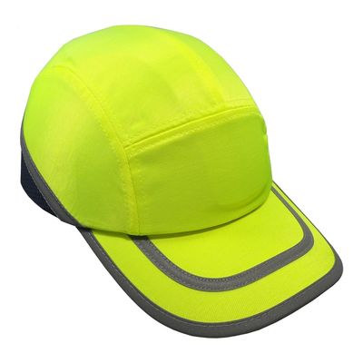 หมวกกันกระแทก Hi-Vis ทัศนวิสัยสูงพร้อมหมวกนิรภัย ABS ใส่ CE EN812 ผู้ผลิต