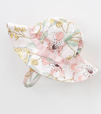ODM Cotton Flower พิมพ์หมวกชาวประมงกลางแจ้ง Sun Protection Lightweight
