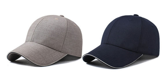 หมวกเบสบอลปักโพลีเอสเตอร์แบบกำหนดเอง 6 แผงหมวกผ้าฝ้าย 62cm