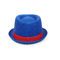 Unisex Fedora Panama Trilby Hat สีน้ำเงินปรับได้โลโก้ที่กำหนดเอง 56cm