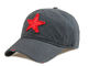 หมวกเบสบอลผ้าฝ้ายล้างสี Pantone วัสดุโพลีเอสเตอร์ 6 แผง