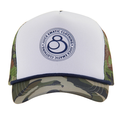 การพิมพ์แบบคลุมและเครือข่าย Caps Trucker ด้วยแผ่นหน้าสีขาว