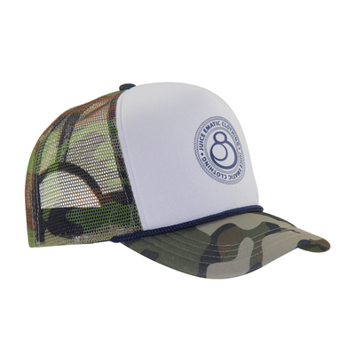 การพิมพ์แบบคลุมและเครือข่าย Caps Trucker ด้วยแผ่นหน้าสีขาว
