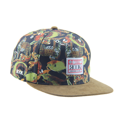 ค่ายการพิมพ์ตามสั่ง Snapback 5 แผ่น Cap กับ Suede Visor / สายหนัง