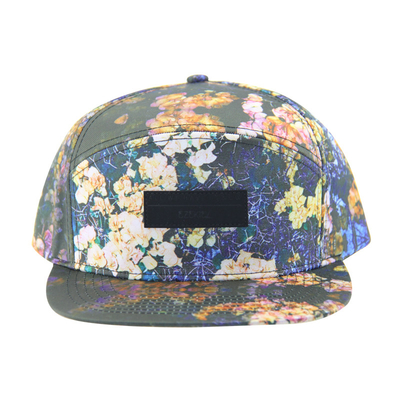 100% โพลิเอสเตอร์ 7 แผน Snapback หมวกแคมป์แบบกําหนดเอง