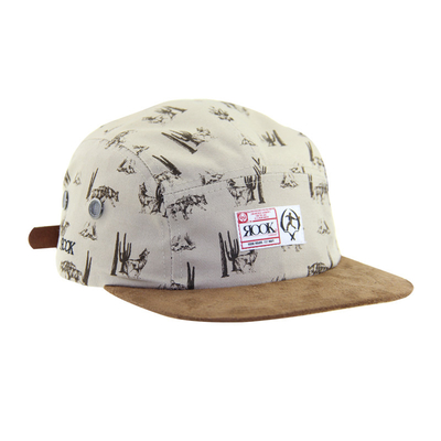 Suede Peak 5 แพนล็อคแคมป์ Caps กับ sublimation Printing Crown และสายหนัง