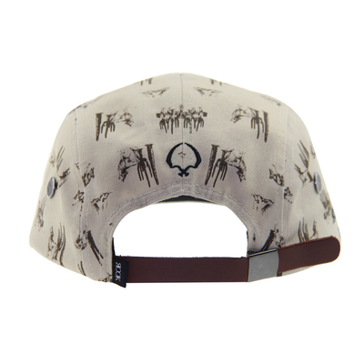 Suede Peak 5 แพนล็อคแคมป์ Caps กับ sublimation Printing Crown และสายหนัง