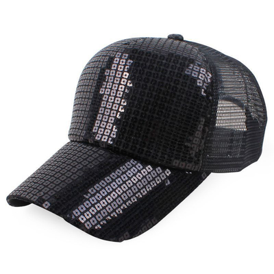 ตลอดทั้งวัน ความสะดวกสบาย 5 แผ่น Mesh Trucker Hat Sequin Trucker Hat ปรับ