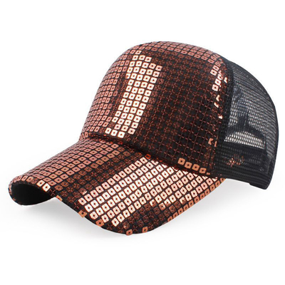 ตลอดทั้งวัน ความสะดวกสบาย 5 แผ่น Mesh Trucker Hat Sequin Trucker Hat ปรับ