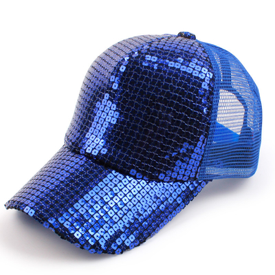 ตลอดทั้งวัน ความสะดวกสบาย 5 แผ่น Mesh Trucker Hat Sequin Trucker Hat ปรับ