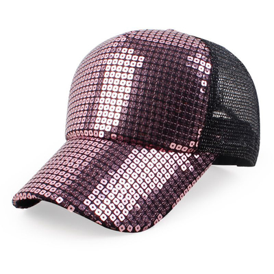 ตลอดทั้งวัน ความสะดวกสบาย 5 แผ่น Mesh Trucker Hat Sequin Trucker Hat ปรับ