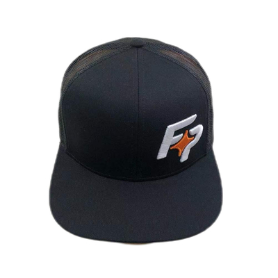 6 แพนล์ Flat Peak ปรับ Mesh Trucker Hat ด้วย Snapback ปิด