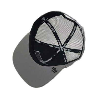 6 แพนล์ Flat Peak ปรับ Mesh Trucker Hat ด้วย Snapback ปิด