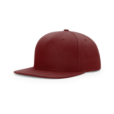 สนับแบ็คหน้าแบบกําหนดเอง 5 แผ่นหมวก Flat Peak Medium Profile Snapback