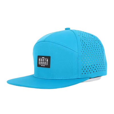 ปรับแต่งหน้า Flat Peak Snapback มิดโปรไฟล 7 แพนล็อค Snapback Hat