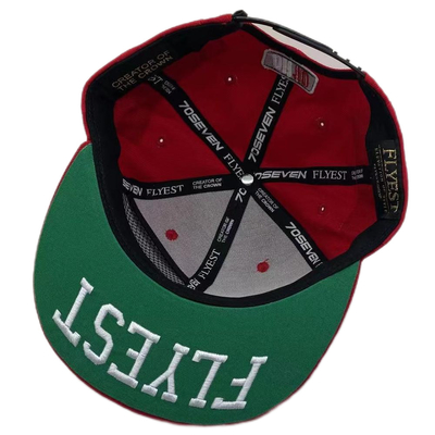 หมวกเบสบอล Snapback หนัง 6 แพนด์ พร้อมกระเป๋าซิปเปอร์ในข้าง