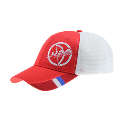 100% โพลิเอสเตอร์ Mesh Fitted Baseball Caps หายใจได้ 6 แผ่น
