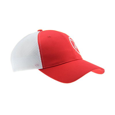 100% โพลิเอสเตอร์ Mesh Fitted Baseball Caps หายใจได้ 6 แผ่น