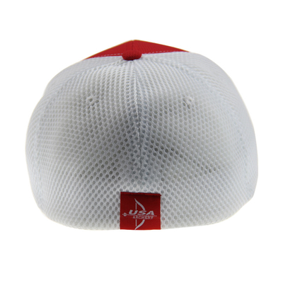 100% โพลิเอสเตอร์ Mesh Fitted Baseball Caps หายใจได้ 6 แผ่น