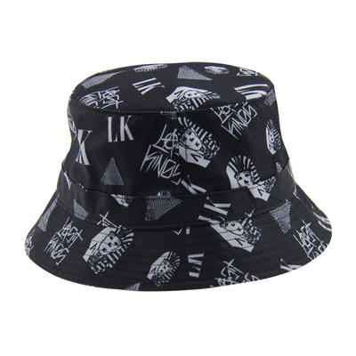 การพิมพ์แบบ Sublimation หมวกถังที่กําหนดเอง หมวกตกปลาฤดูร้อน