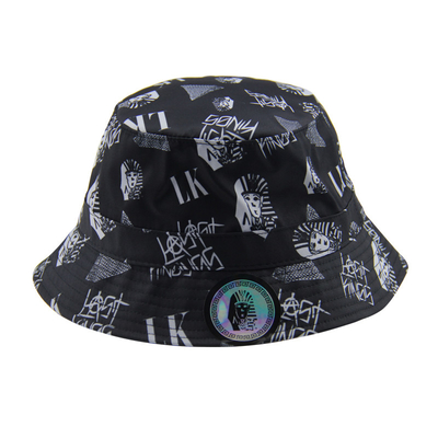 การพิมพ์แบบ Sublimation หมวกถังที่กําหนดเอง หมวกตกปลาฤดูร้อน