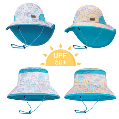 Summer UV Protection Bucket Hat หมวกปีกกว้าง 100% Polyester 46cm for babys