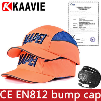 CE EN812 Hi Vis Bump Cap ความปลอดภัยสไตล์เบสบอลทนต่อแรงกระแทก
