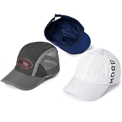 หมวกเบสบอล Flexfit แบบผ้าแห้งเร็วระบายอากาศได้ 58 ซม. หมวกไหมสกรีน