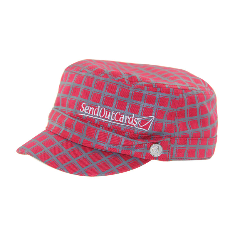 เครื่องพิมพ์ตามสั่ง สีแดง หมวกนักเรียนทหาร แบบโค้ง