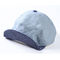 หมวกเบสบอลเด็กลายทางพลิกขึ้นที่กำหนดเองผ้าฝ้าย 5cm Visor