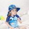 หมวกบัคเก็ตเด็ก SGS Neck Flap ปีกกว้างสำหรับ Summer Beach