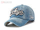 หมวกเบสบอลผ้ายีนส์สีน้ำเงินสีน้ำเงินปรับได้ 58 ซม. ODM