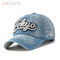 หมวกเบสบอลผ้ายีนส์สีน้ำเงินสีน้ำเงินปรับได้ 58 ซม. ODM