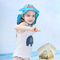 หมวกบักเก็ตเด็ก Animal Anti UV UPF 50+ สีน้ำเงินปีกกว้าง