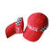 โพลีเอสเตอร์กลางแจ้งบุรุษระบายอากาศหมวกเบสบอลผ้าตาข่ายหมวกสีแดง