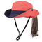 หมวกบักเก็ตปักลาย 61 ซม. สำหรับการตั้งแคมป์ล่าสัตว์ผู้หญิง Boonie Bucket Hat